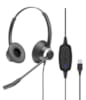 Micro-Casque Binaural UC Connexion USB-C Fonctions Cordon USB C-LX