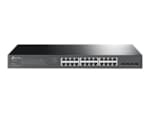 Tplink JetStream™ 28-Port Gigabit Smart Switch with 24-Port PoE+ PORT: 24× Gigabit PoE+ Ports, 4× Gigabit SFP SlotsSPEC: 802.3at/af, 250 W PoE Power, 1U 19-inch Rack-mountable Steel CaseFEATURE: Integration with Omada SDN Controller, Static Routing,