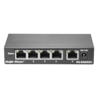 Commutateur Intelligent à 5 Ports RJ45 Gigabit 10/100/1000 Mbps Boîtier en Acier de Bureau Géré