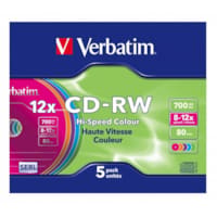 CD-RW en Pack de 5 unités / Le prix est par CD-RW