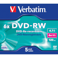 DVD-RW 6X avec pochette (5 pièces)