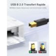 Câble Ugreen imprimante A Mâle vers USB B Mâle - 1.5 mètre (Model : US135) 10350