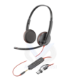 Casque Blackwire 3225 Stéréo USB-C + prise 3,5mm + adaptateur USB-C/A 8X229AA