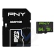 Carte Mémoire MicroSDHC 64Go (avec adaptateur) PNY SDU64GPER50