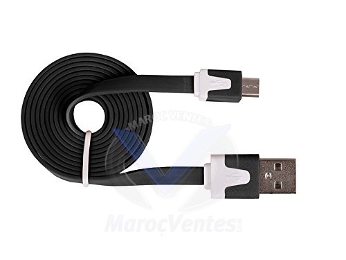 Câble USB Micro USB pour Téléphone Portable 1 m Noir CBL85UF