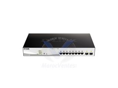 Switch manageable 8 ports Gigabit PoE + avec 2 ports Combo SFP DGS-1210-10MP
