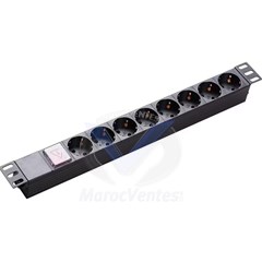 MULTIPRISE 8 PORTS PDU 1.5U/19"/2MT/16A/1.5MM2 GI-CUFOC-8 ALUM.SILVER