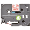 Cassette à Ruban pour Etiqueteuse Rouge sur Blanc,18 mm de Large TZE-242