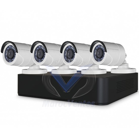 Kit de Surveillance 8 Canaux AHD CCTV 4 Caméras IP C8CHCCTVKITD