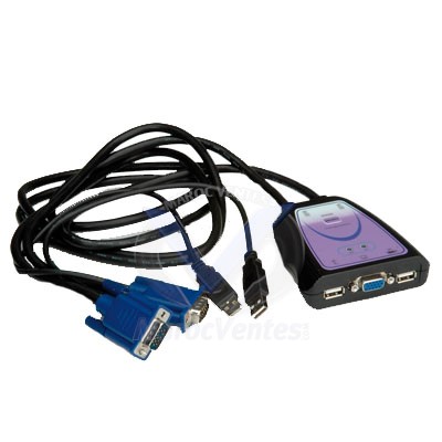 Switch KVM Value 2 Ports  USB avec cables, automatique, navigation par raccourci clavier pour 2 UC, ROT14993261