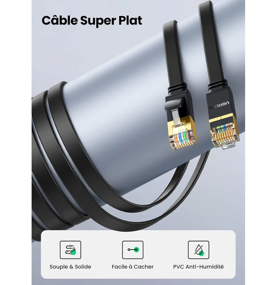 Ugreen Cable Ethernet Flat CAT7 U FTP 5M 11263